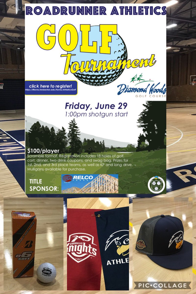 Sneak peek at a few LB athletic department golf tourney gift bag items! Thanks to Relco Truss <a href="/CorvKnights/">Corvallis Knights</a> <a href="/southpawsalbany/">Southpaw</a> <a href="/TheBarbers99/">TheBarbers</a>
Register now at lfforms.linnbenton.edu/Forms/Athletic…