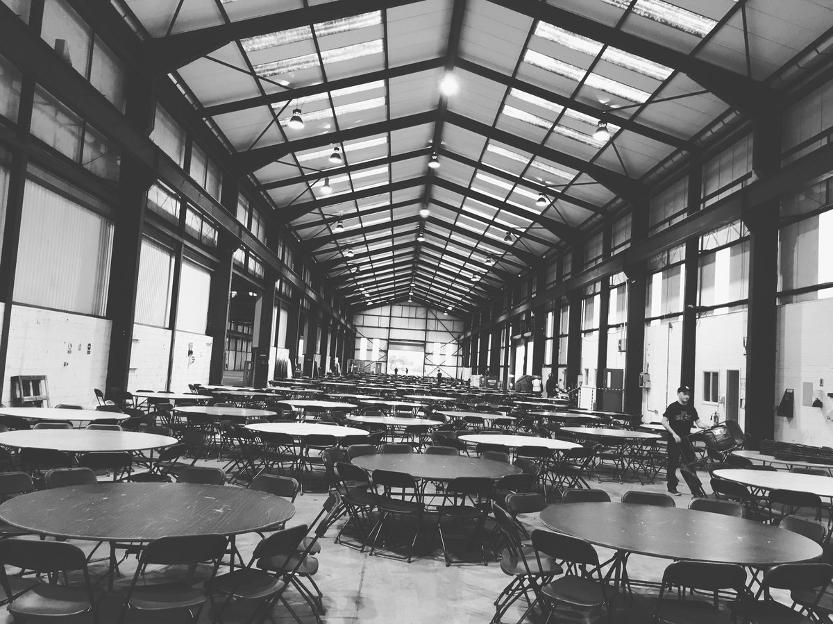 POSHNOSHireland's tweet image. Set up is underway for #vespaworlddays gala dinner! @Vespa_Official just a bit of cooking to do before Saturday! #titanicquater #eventsni #catering @VisitBelfast