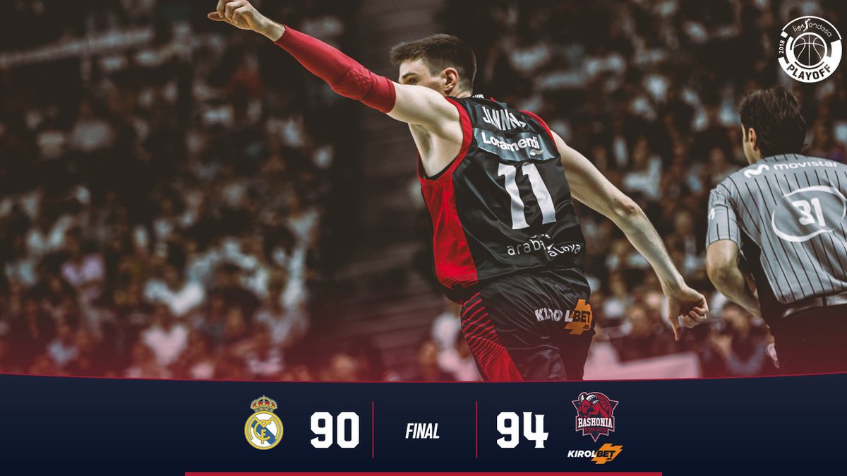 Baskonia's tweet photo. #RMBKBA | ¿Sabéis una cosa? El primer partido de la Final de la #LigaEndesa es 
¡NUESTRO! 
#GoazenBaskonia #HayHambre https://t.co/TD9mxHd9bX
