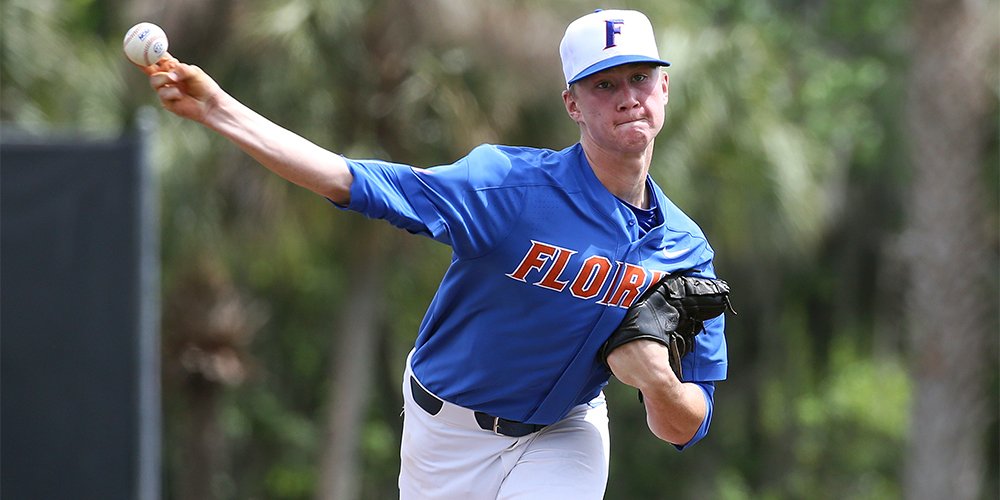 NCAABaseball's tweet photo. .@d1baseball Player of the Year ⤵️
Brady Singer, @GatorsBB 

Complete list of All-Americans: https://t.co/zXVjDruXIW https://t.co/Q8Px8pGbM0