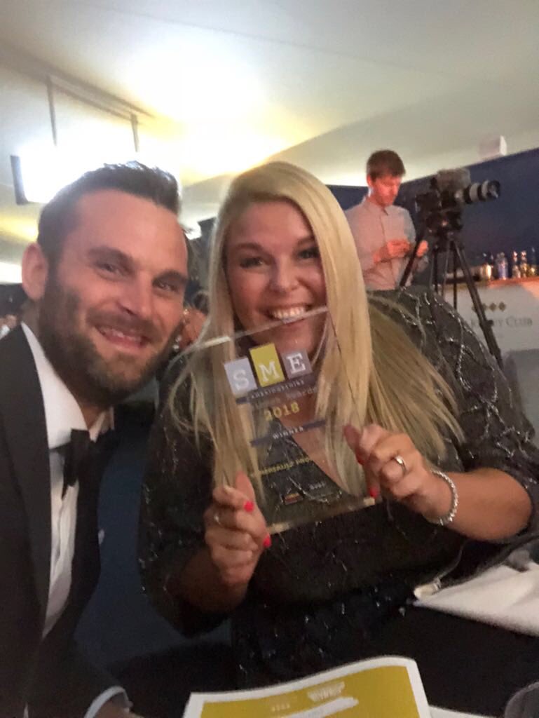 We won! Business of the Year at the #SMEAwards 🍾🍾