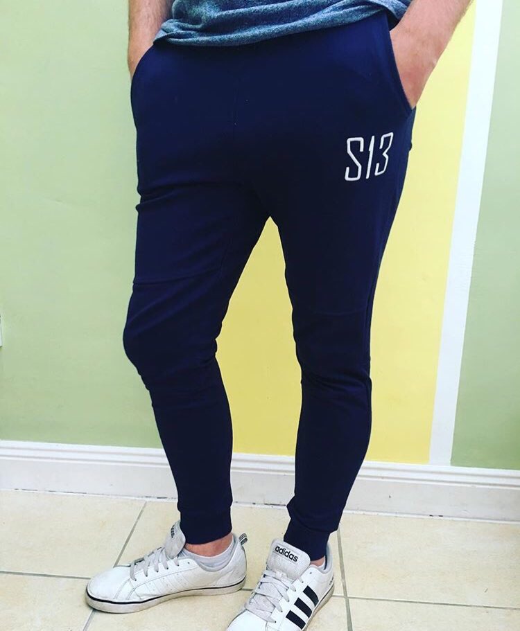 S13_Ireland's tweet photo. Hey guys! Super proud of this little number..👌 Check out our NEW Navy S13 Slimfit Joggers on https://t.co/ojw1z4SJoi https://t.co/c12CFey3Ff
