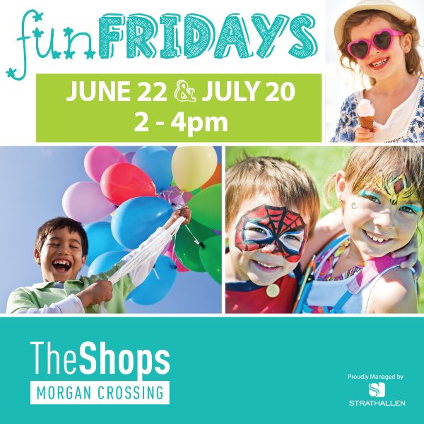 TheShopsatMC's tweet photo. FUN FRIDAYS returns to The Shops at Morgan Crossing on June 22nd &amp; July 20th!
https://t.co/1vj9bJhV1g https://t.co/TQLkFNwV6q