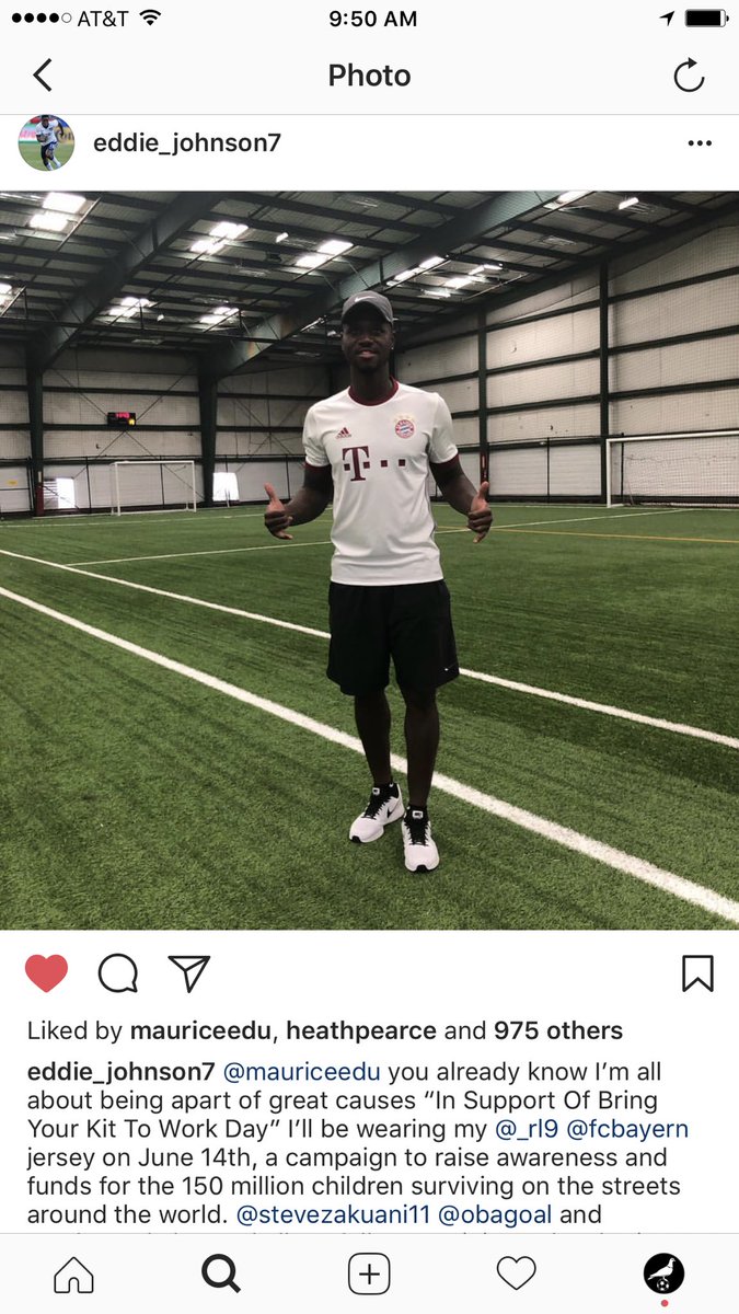 nycfooty's tweet photo. BRING YOUR KIT TO WORK DAY IS TOMORROW. Shoutout to @eddie_johnson7 for supporting the kids. #BringYourKitToWorkDay https://t.co/fhlGNqfPAT