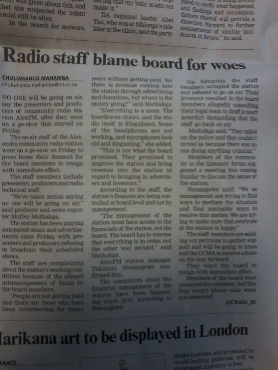 JohannShirley's tweet photo. ICYMI
#AlexFMShutdown
#SaveAlexFm https://t.co/iax5xqNodD
