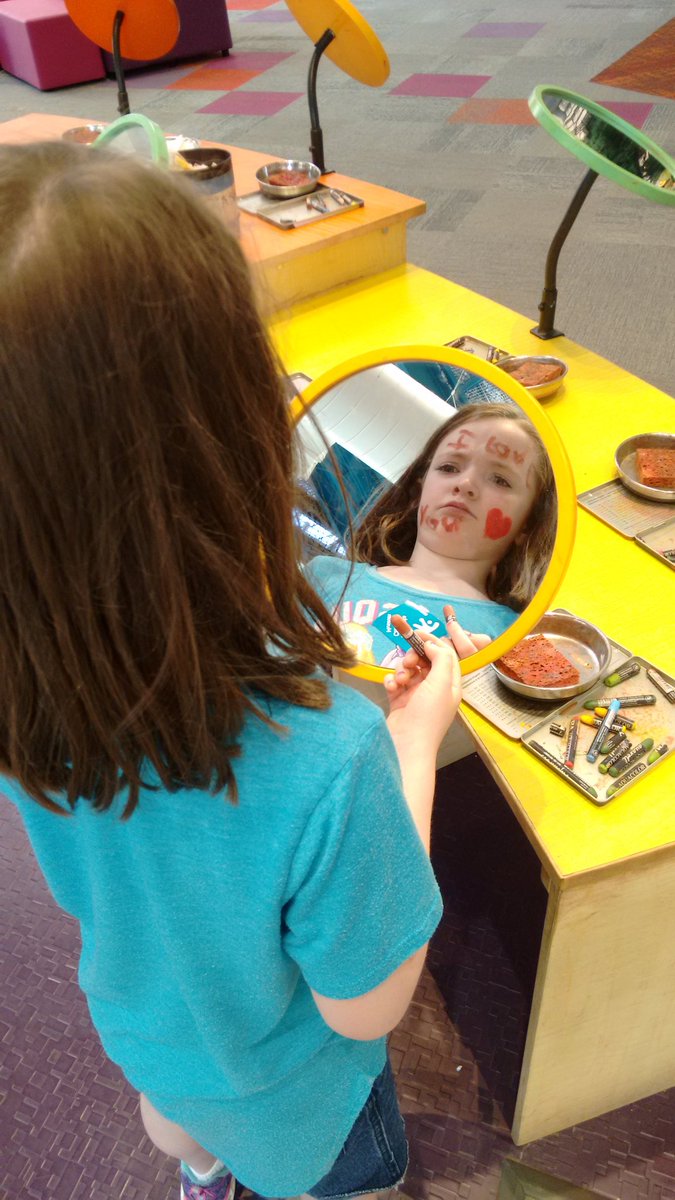 When I told her it looks backward to me. #PlayMoreMN at Minnesota Children's Museum.