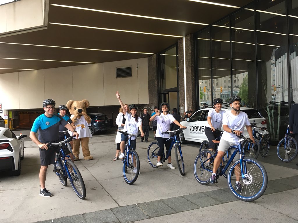 OttawaKD's tweet photo. Launching #BikeWestin - the newest powerhouse @TheWestinOttawa wellness initiative. Guests here can explore #myottawa on these spiffy @BMW bikes for only a $10 donation to #cheo. Talk about a #winwin !
#movewell https://t.co/JFMFMFAfln