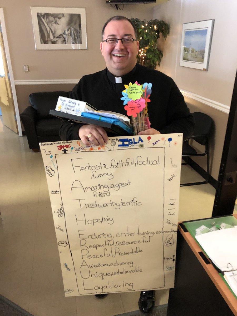 Thank you Father Paul for your years of service to our school community. We will miss you. Good luck at the Basilica! #ECSDFaithInspires