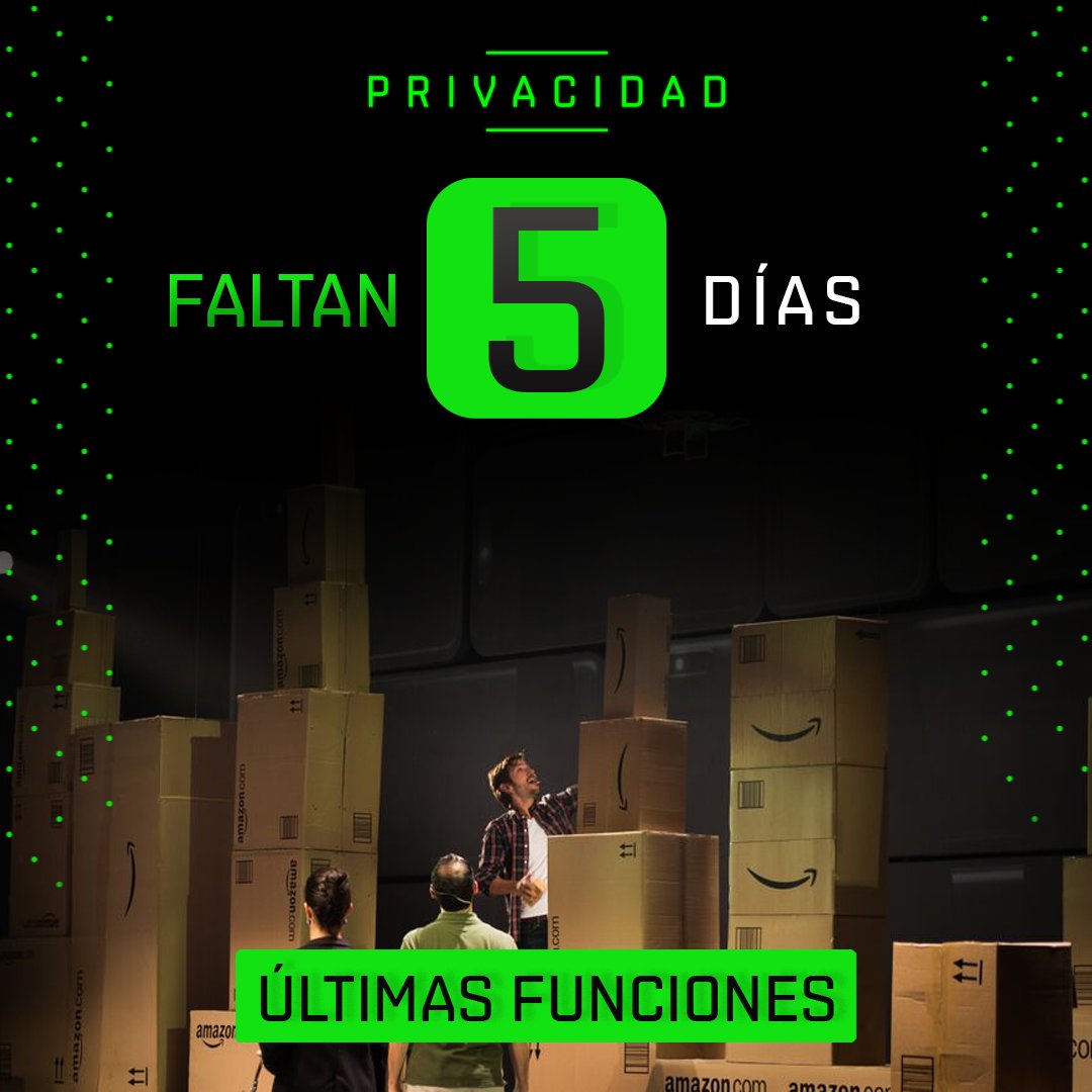 privacidadmex's tweet photo. 🔊📱¡Solamente faltan 5 días para el cierre de temporada de #Privacidad!
🎟️Últimos boletos en @Ticketmaster 👉https://t.co/79gZgcLggi https://t.co/BEWZzQXAJo