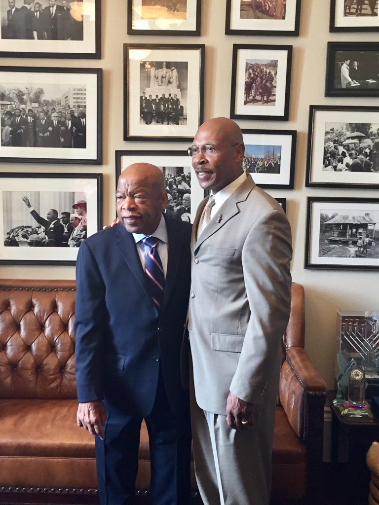 A wonderful honor to meet a great man. Georgia Congressman John Lewis.