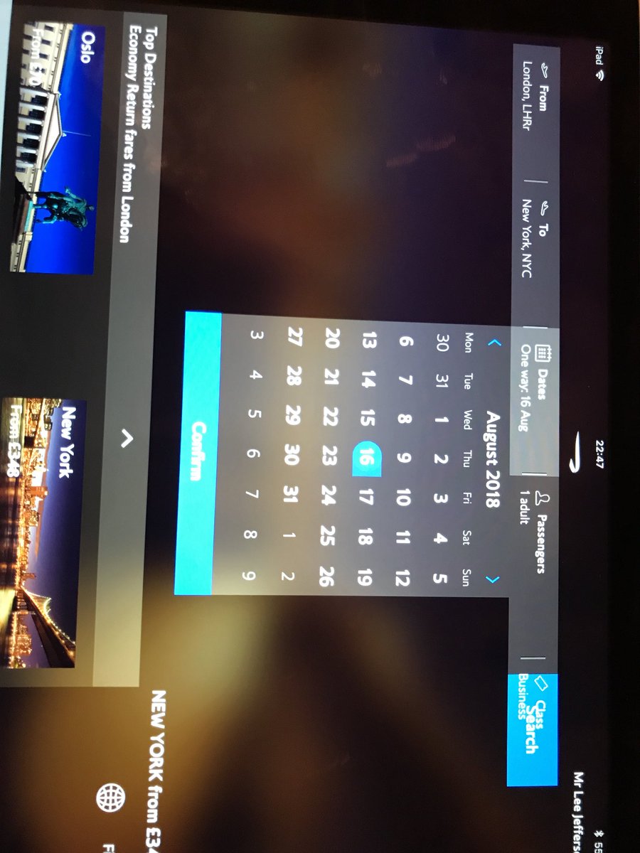 tax2death's tweet photo. @British_Airways I have a iPad mini and have downloaded the ba app for iPods. I cannot get to a return flight ! Is this a user issue (me) or a tech issue? https://t.co/X2h6uGIzMu