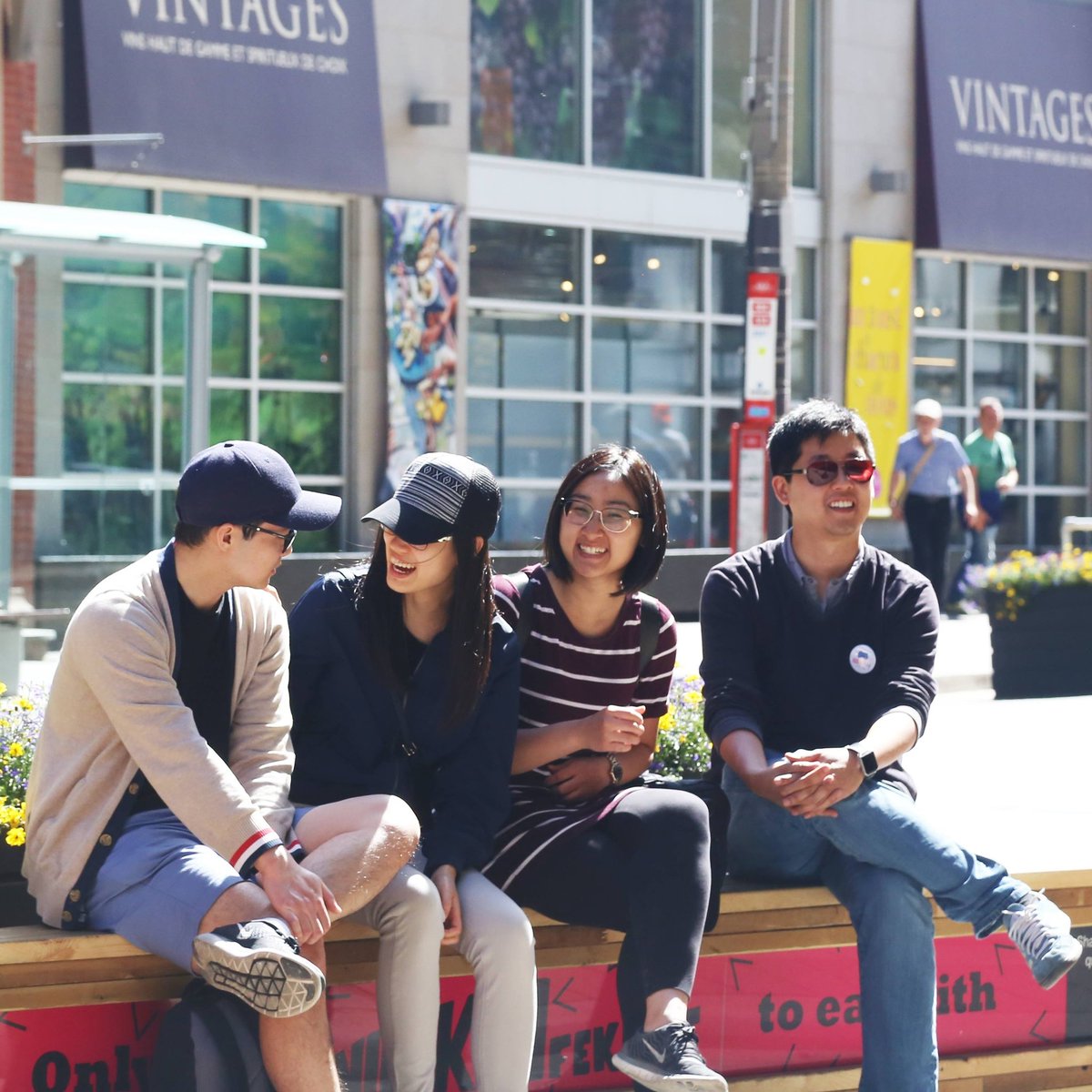 wyratherTO's tweet photo. Throwback to #100in1day at #WouldYouRatherTO! These friends look like they're having a great time on a sunny day - perhaps discussing what the next "would you rather" question should be. Do you have any suggestions? Comment below to let us know. https://t.co/CjoM4AbZ9b