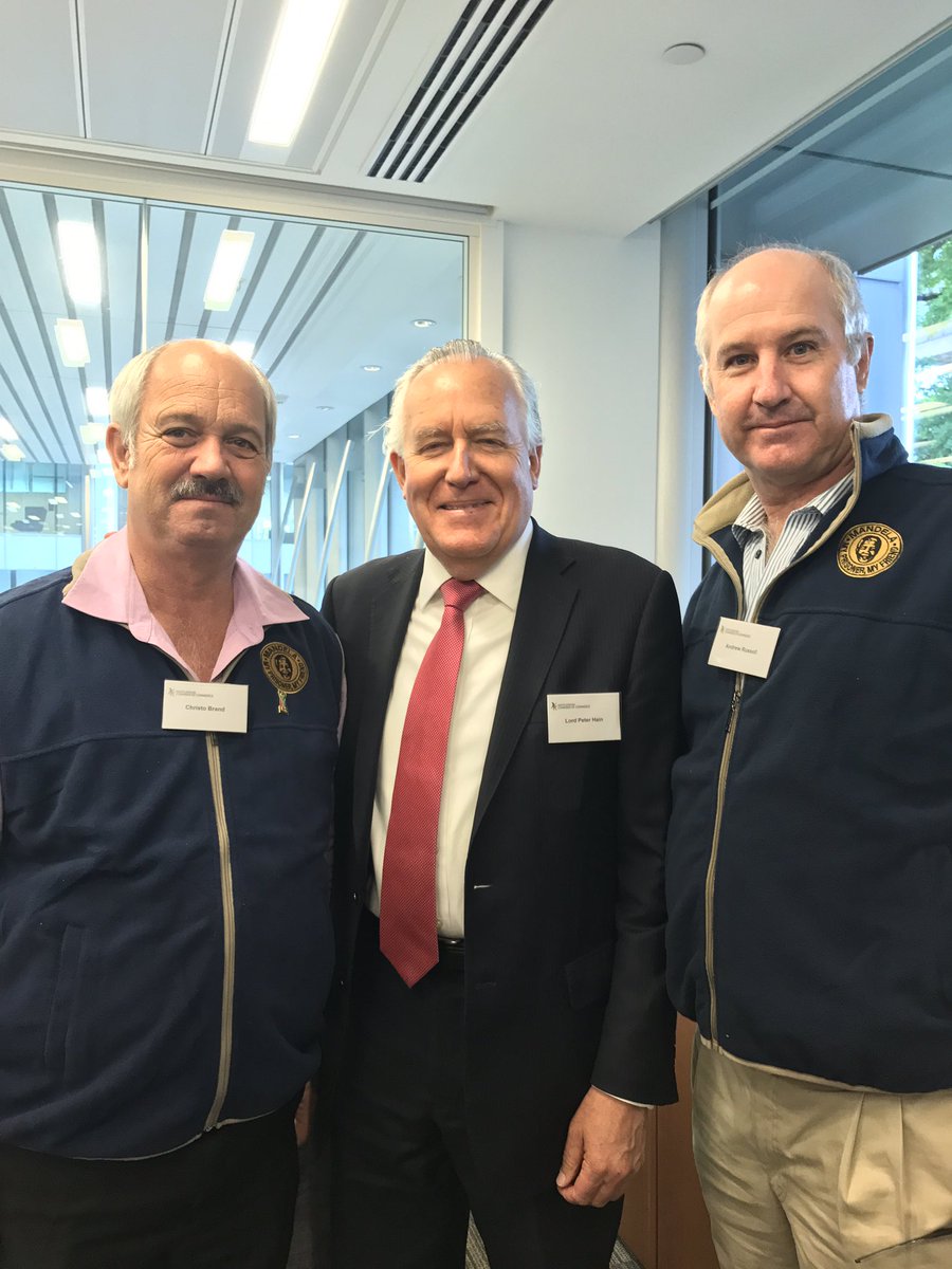 christobrand60's tweet photo. Was privileged to meet @PeterHain at a @SAChamberLondon breakfast event. Peter was a highly influential anti-apartheid activist. Was fascinating chatting with him about his memories of Nelson Mandela. @capeafricatours #Mandela #madiba100 https://t.co/JqmRrG8fVL