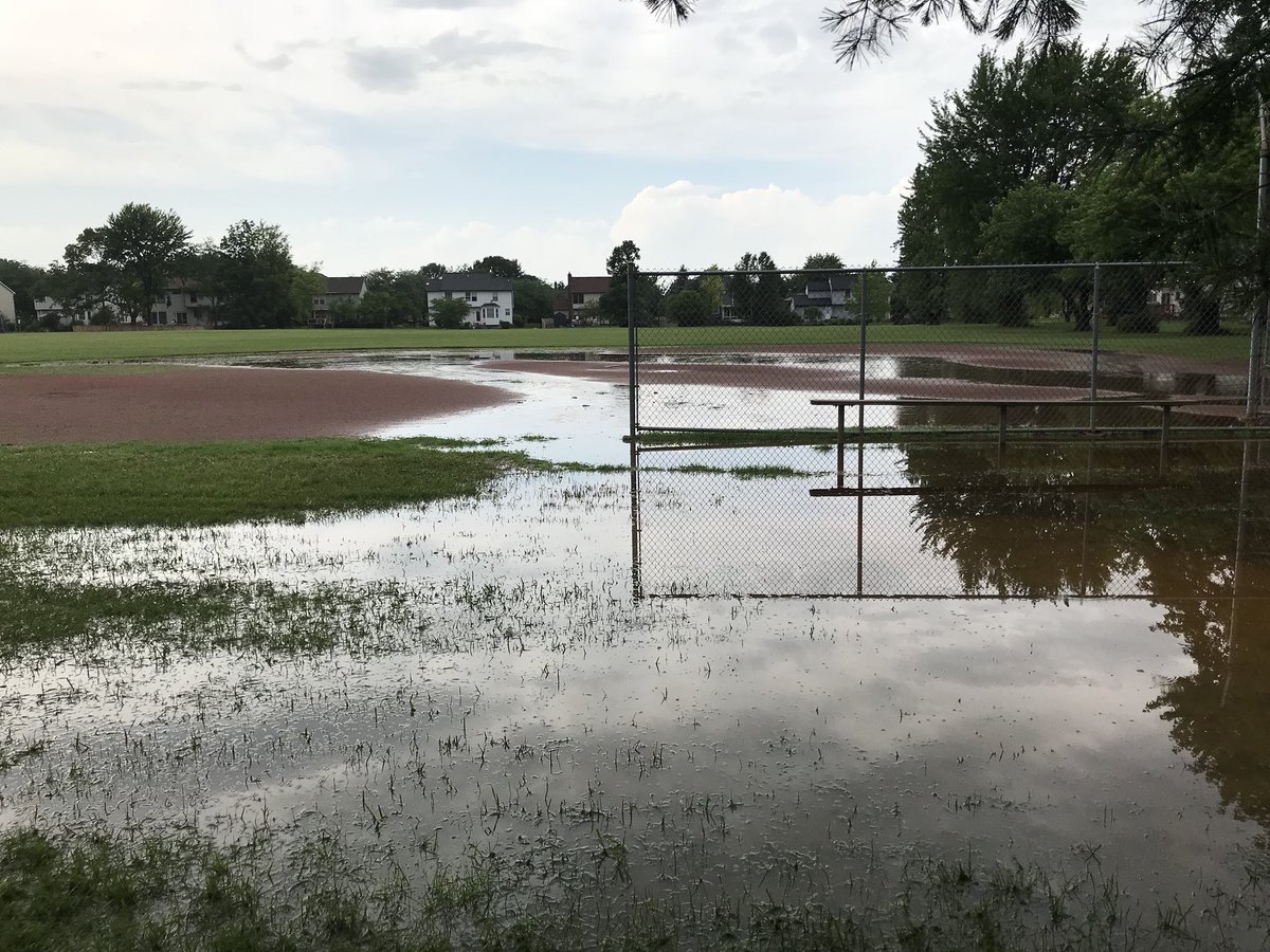 kurtschooley's tweet image. You think if we use some diamond dry and drag the field we could play tonight? #baseballszn #maketherainstop