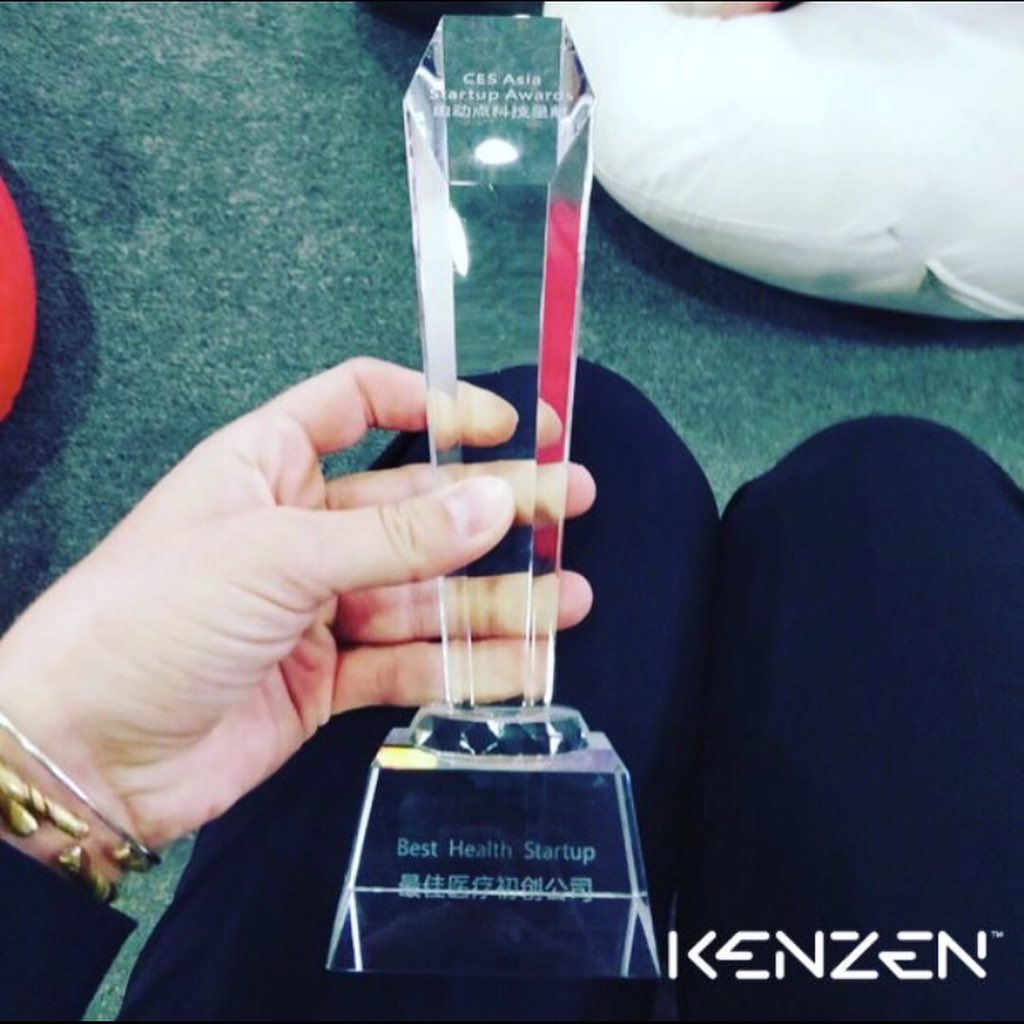 kenzeninc's tweet photo. Kenzen awarded as "Best Health Startup" at @CESAsia 2018 Innovation Awards!! 🎉🎉🎉 Great job team #Kenzen 🙌
#kenzenpatch #sweatanalysis #cesasia #innovation #winner #besthealthstartup #thisisgenius #shanghai #ces2018 #teamwork https://t.co/cHups1Ay8P