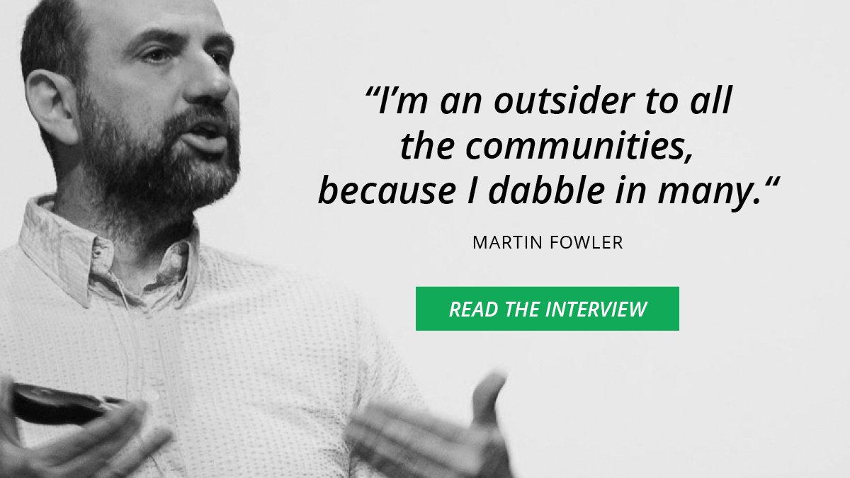 We caught up with @martinfowler one afternoon to chat about his upcoming book on #Refactoring, his views on being a generalist and so much more. Read the first of the 2-part interview at thght.works/2LLPoBi #AccessThoughtWorks #Agile