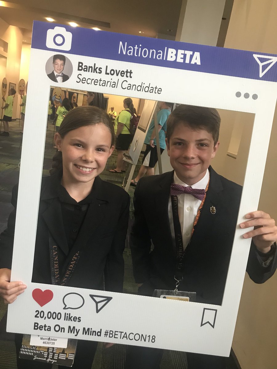 BanksLovett's tweet photo. SC in the house! #justLOVETT #BanksLovett #BANKSforsecretary #betaconvention #betacon18 #juniorbetaclub #canidate #SC #GSFM #goodtimes #betarocks https://t.co/dl2TSZyqh7