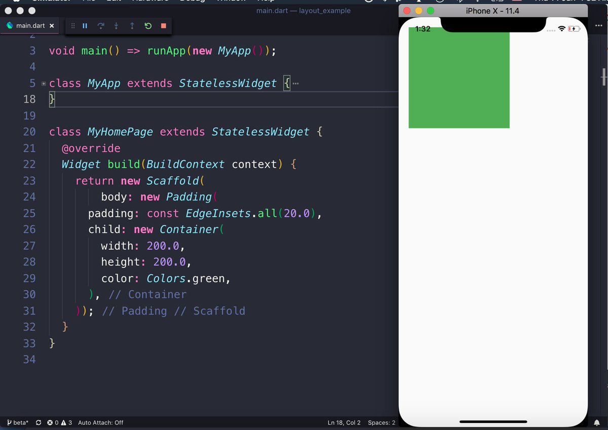 _A7med_S's tweet image. #FlutterLayout ساكمل الحديث عن Layout الذي يحتوي child وحيد فقط. بعد ذلك ساتحدث عن التي تحمل الكثير من children .
Padding : اضافة ازاحة داخلية.
Center : توسيط Child داخل الشاشة.
Opacity : شفافية من 0.0 - 1.0
Transform : تحويل Layout قبل البدء في عرض Child