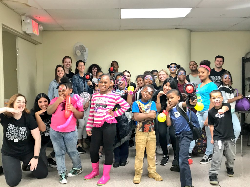 WINNYC_ORG's tweet photo. No amount of rain can slow down this #SummerParty! Thanks to our amazing volunteers from @oath #thegreatbuild for bringing amazing face paint, desserts and the party classic, #slime! @OathForGood #homehopewin https://t.co/FRr7NFynB4