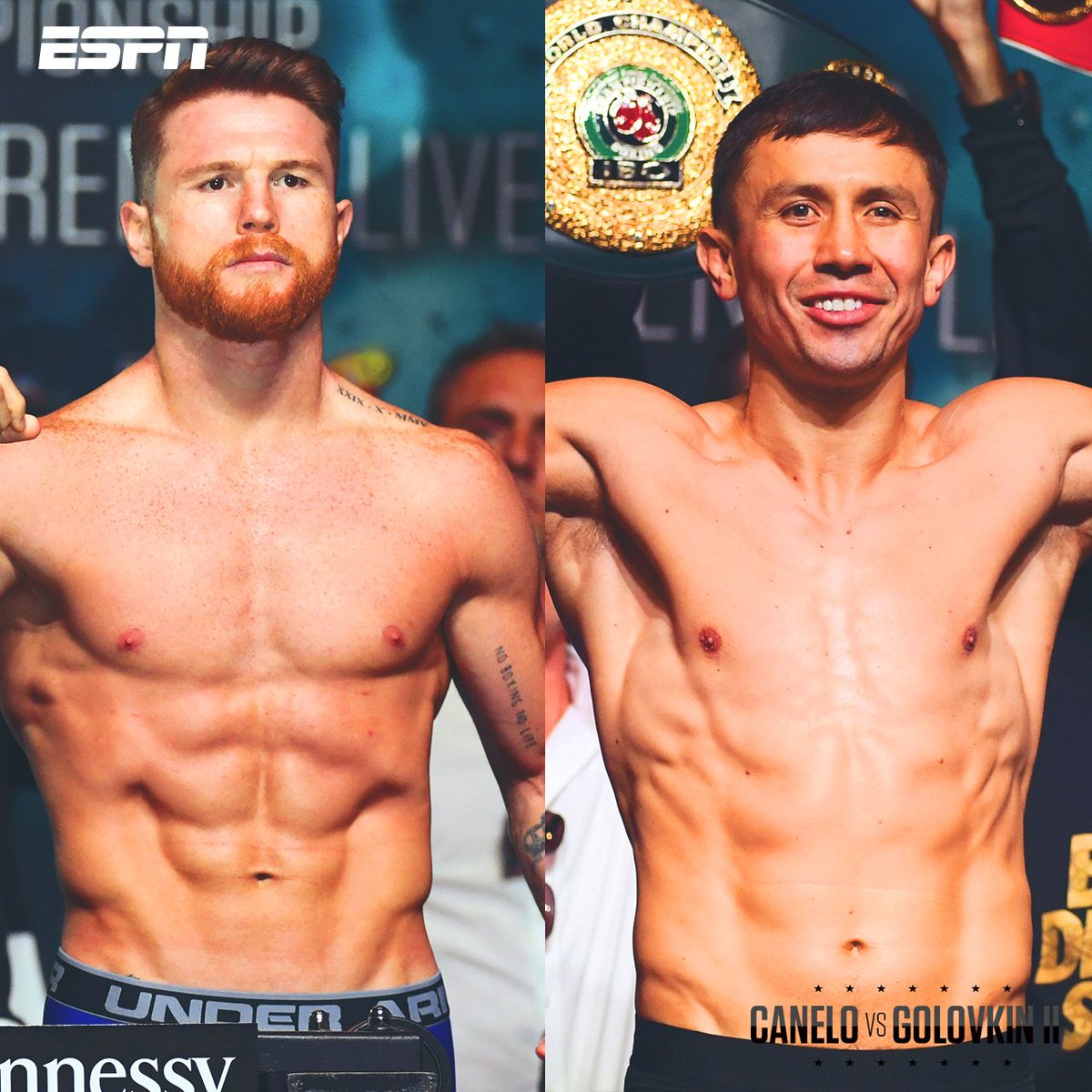ESPNKnockOut's tweet image. ¿Quién ganará la #CaneloGGG2? 🤔

🔃RT @Canelo
❤️MG @GGGBoxing

#BOXEOxESPN 🥊

👉 bit.ly/2Mrfjz1