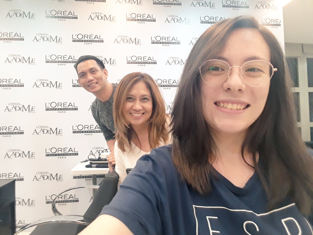 Micakatok's tweet photo. And I'm back! The real katok is back!😉🤘 thank you po Sir Rolly and Mam Bullet!😘 #LorealProPH https://t.co/HDvsLgZJ1g