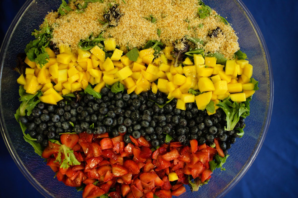 18 days to scrumptious Zeke summer salads 🥗

#culinaryarts #campfood #summersalad #chai #salad #jewishcamp #campzeke #summercamp #notyouraveragecampfood #blueberries #strawberries