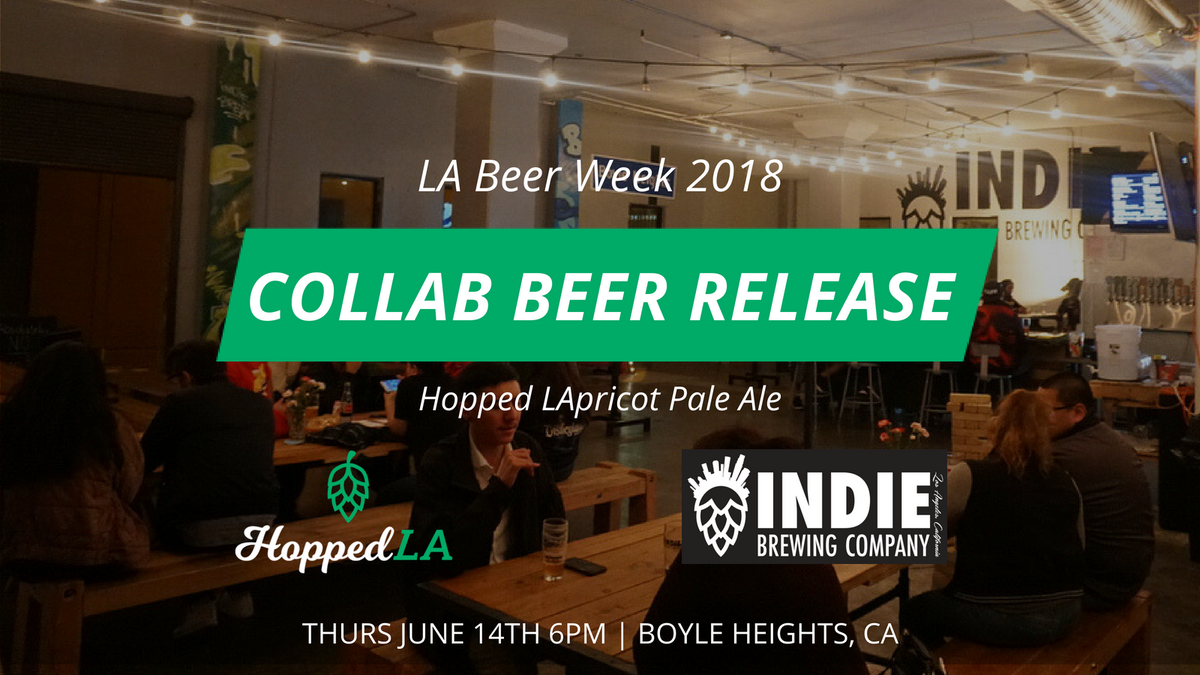Our #LABW10 Collab Release Party w/ <a href="/IndieBrewingCo/">Indie Brewing Co</a> kicks off at 6pm TOMORROW! Come be one of the firsts to try Hopped LApriot Pale Ale! #LABEER #craftbeer