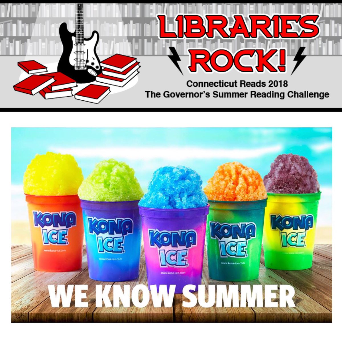 KraveKona's tweet photo. Rock and Roll into the Harry Bennett Branch on Saturday, sign up for the summer reading challenge and celebrate with a Kona! We will be FUNdraising from 2-4. @fergusonlib #heystamford #librariesrock https://t.co/mhcepNbJDs