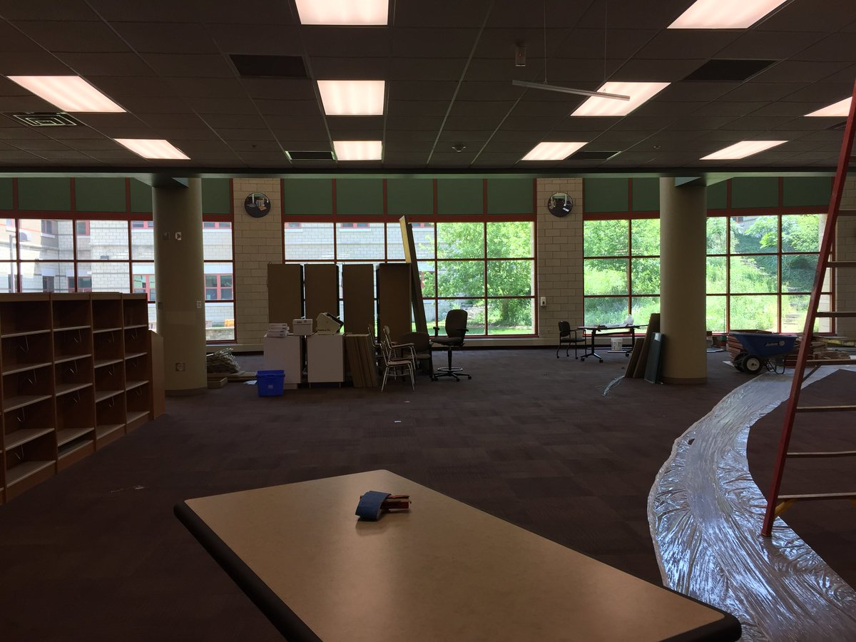 LibraryRaiders's tweet photo. Renovation underway! Huddle rooms are starting to take shape! #vvsdlearns https://t.co/i79vVAyzZQ