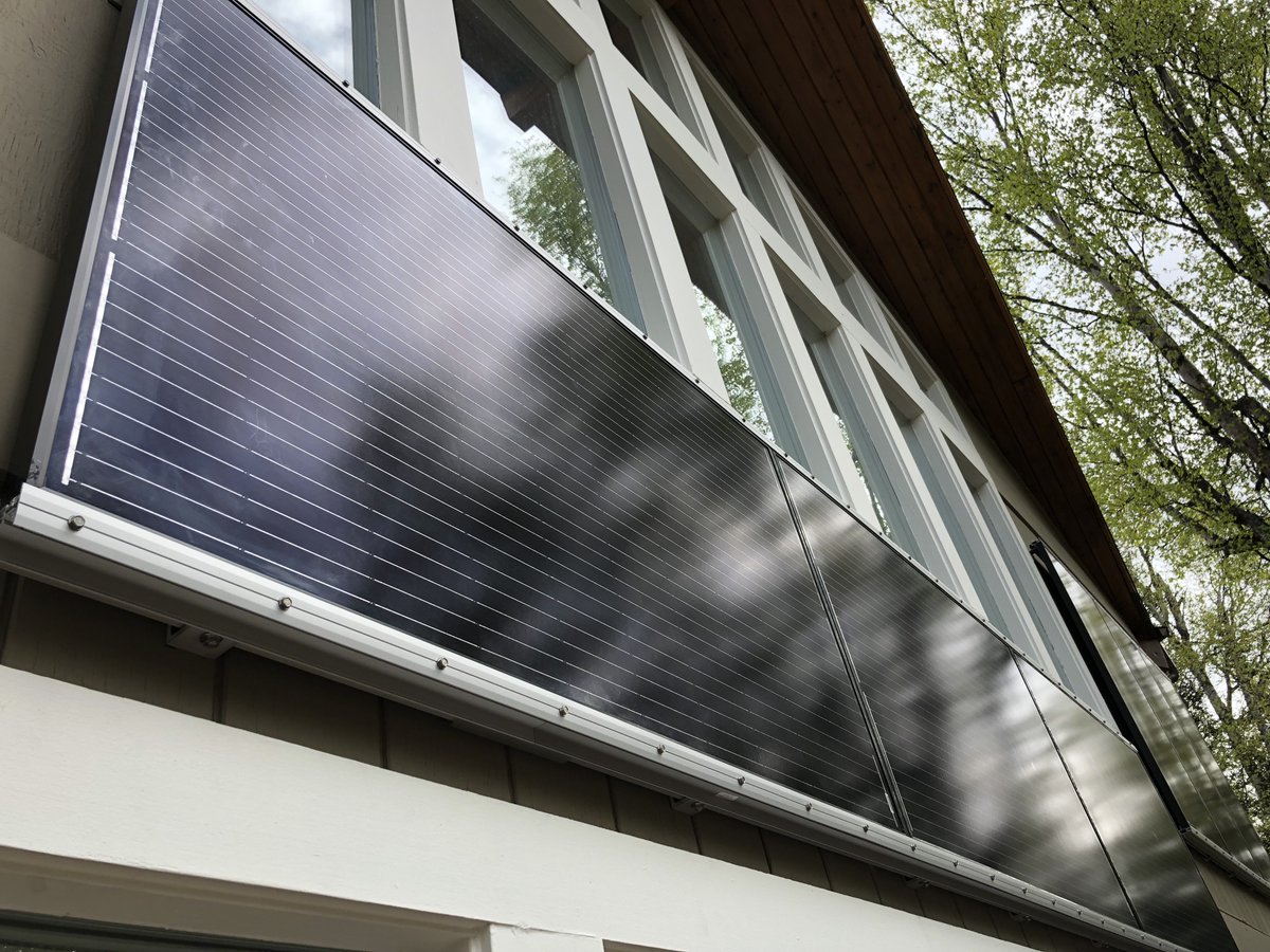 Arctic_Solar's tweet image. Project Spotlight: On a vaulted "hot roof" with unique geometry, this design/ build turned into a beautifully unique solar project. Combining rooftop arrays with wall mounted arrays, this system will produce strongly year-round! #solarinalaska #thetimeisnow #amicussolar