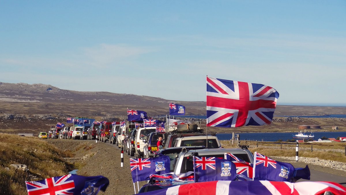FalklandsinUK's tweet photo. Today is #Liberation Day in the #Falklands. We have a national holiday to remember all those who gave so much to ensure #FromtheSeaFreedom &amp; our right to #SelfDetermination in 1982. Thank you to @SAMA82office @PoppyLegion@BritishArmy @RoyalNavy @RoyalAirForce #RFA #MerchantNavy https://t.co/xxSJur3wvE
