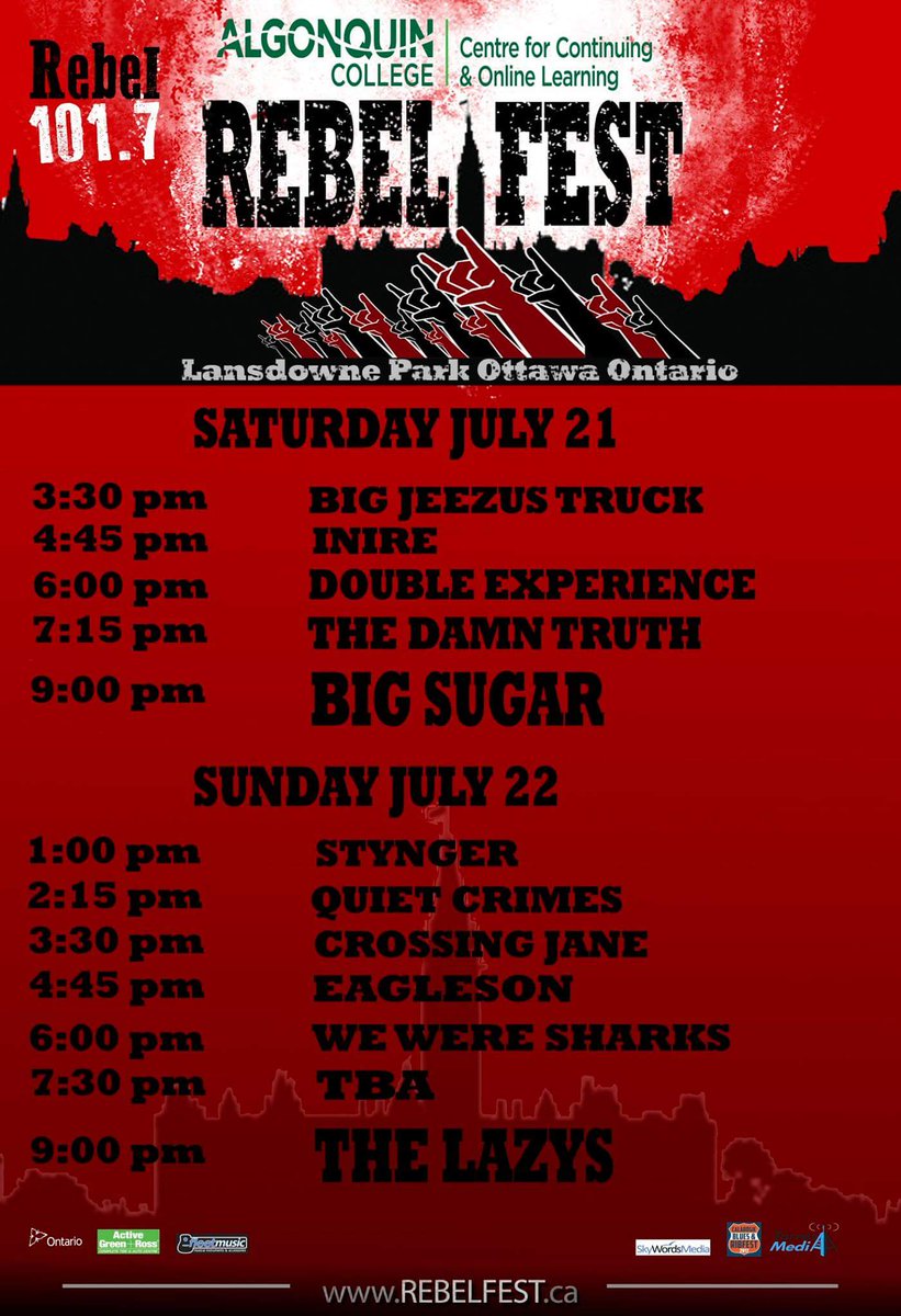 Extremely limited offer of FULL WEEKEND passes to REBELFEST July 21 &amp; 22 !! Special price of only $25 each exclusively for <a href="/STYNGERMUSIC/">STYNGER</a> fans.