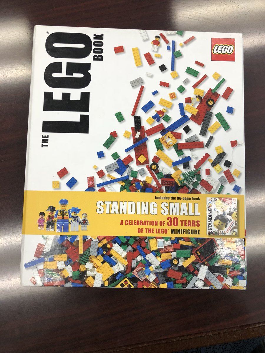 PrincipalNovak's tweet photo. I just received this awesome book from a student. Someone clearly knows my hobby/obsession. She must have seen these gems in my office! #LegoPride #ThanksForTheBook https://t.co/E1Day8rvEm