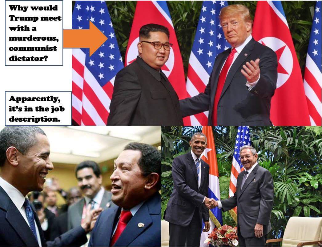 SnoCoUnite's tweet photo. #Trump #Obama #KimJongUn #NorthKoreaSummit #POTUS #TrumpKimSummit #TrumpDerangementSyndrome #FidelCastro #HugoChavez #TrumpKim https://t.co/Iut65mDNF2