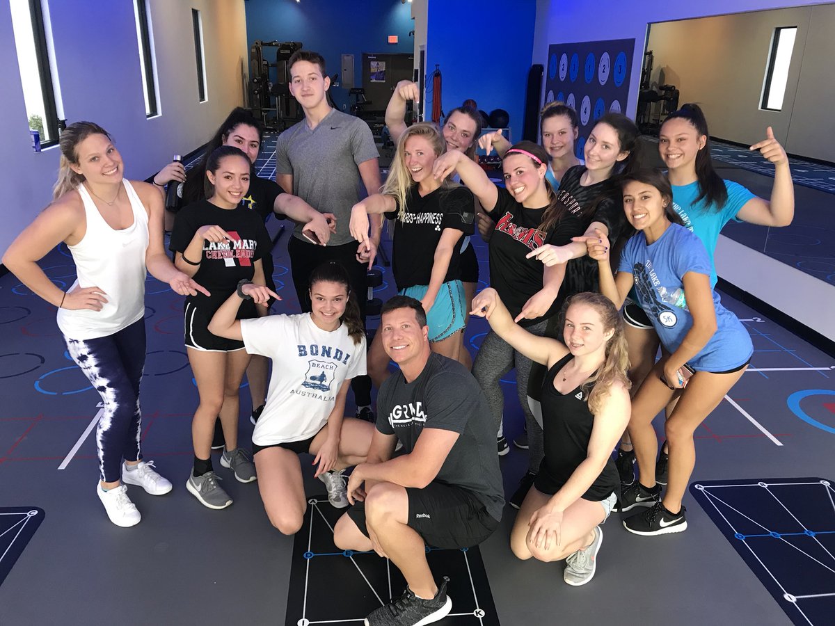 Rise and Grind! The LM cheerleaders are staying in shape over summer break at The Grind Fitness Center located right here in Lake Mary! Shoutout to our awesome trainer Dane for helping us get one step closer to our goal this season! 💪🏼🏆🏋🏽‍♂️