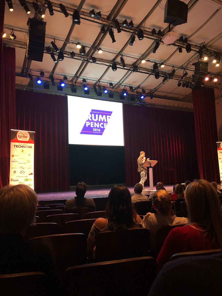 ShawnCBerg's tweet photo. . @dandenney KILLING it at #ignitetpa18! Not even the same guy I met at the first @frontendconf! Congrats, bud. 🤛🏻 @Ignite_TampaBay #igniteTPA https://t.co/hjJxUxePx5