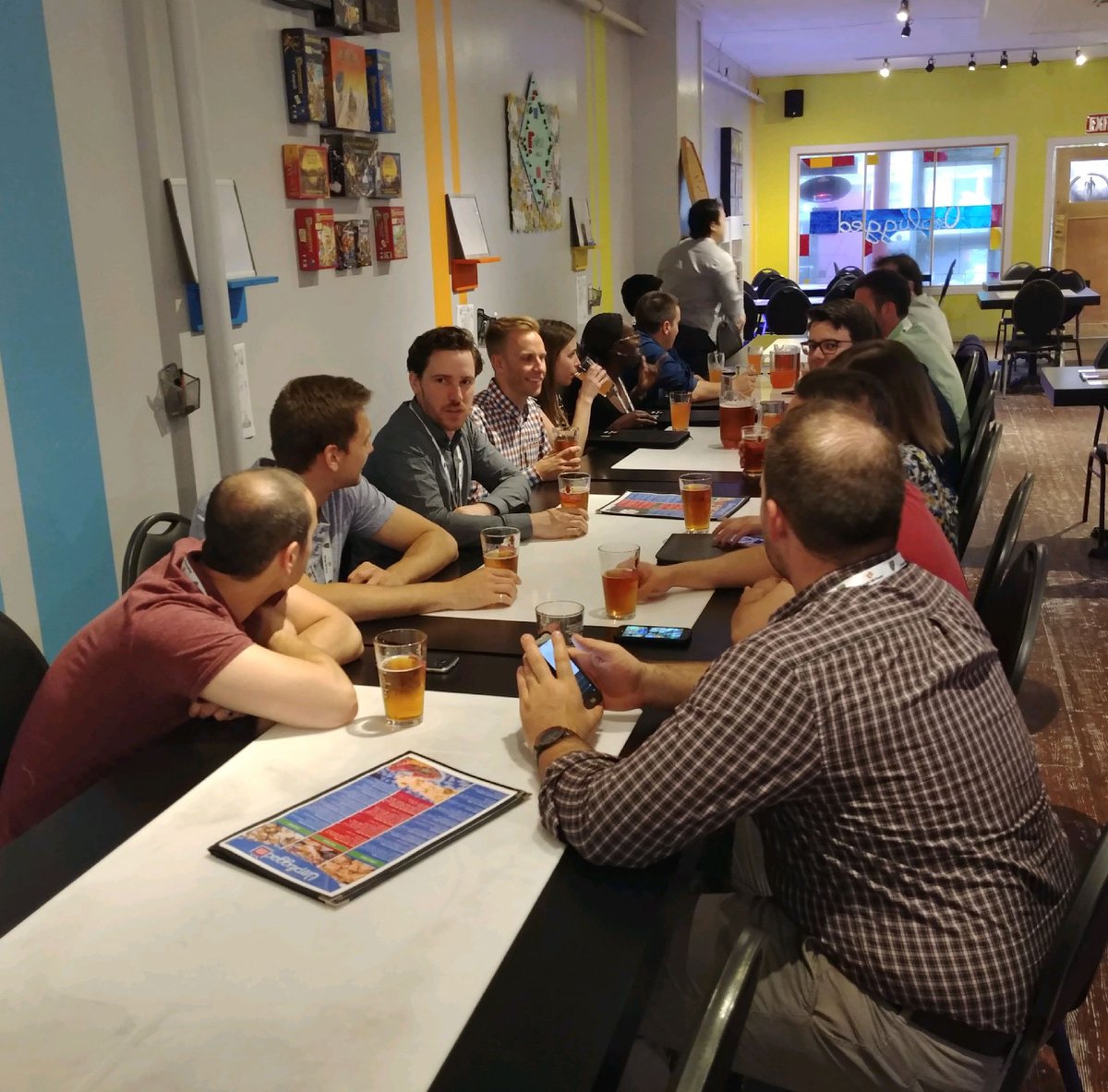 Too many boardgames to count! YP and students unwinding after Day 1 of #CSCE2018