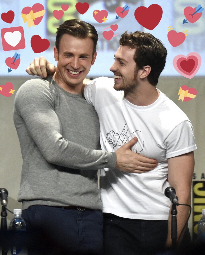 Happy birthday to chris evans and aaron taylor johnson I love them with my whole heart and they deserve the world 