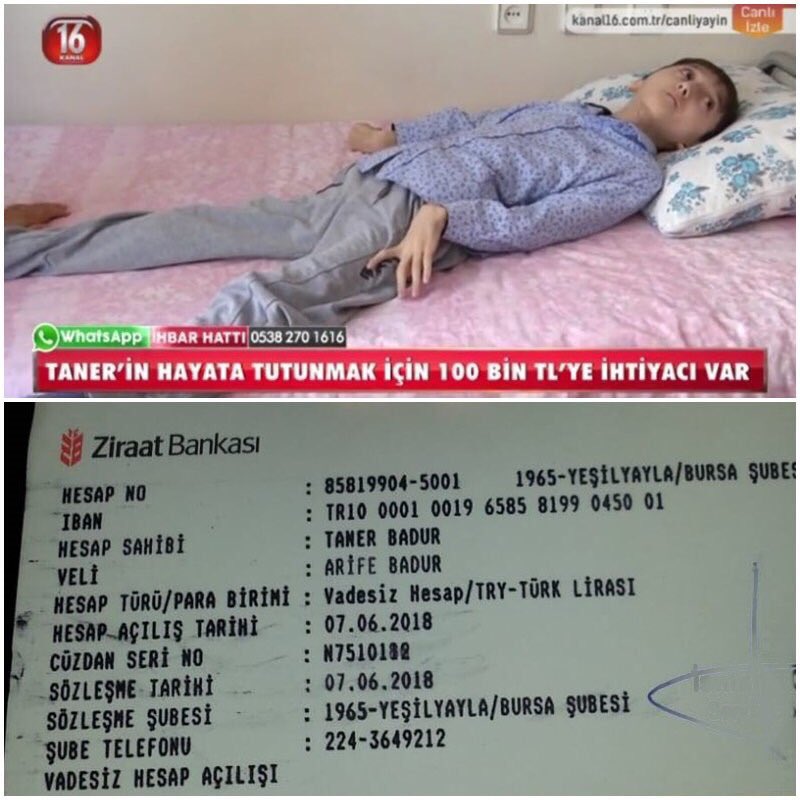 Bursa’da 10 yaşında kalp krizi geçirmiş ve iki yıldır yatalak olan bir çocuğun tedavi masrafları için başlatılan kampanyaya destek veriyoruz . Daha fazla kişiye ulaşabilmemiz için paylaşım yapmanızı rica ediyoruz