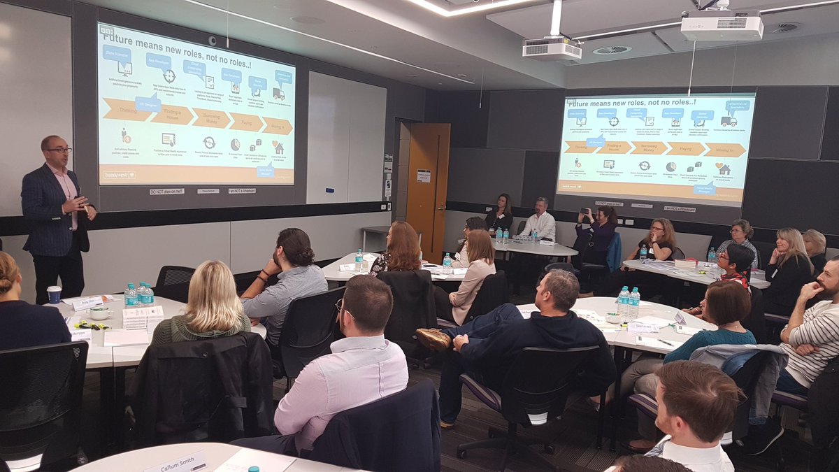 jenny6102's tweet image. Excited to be part of our first @CurtinUni Exec Ed Masterclass
Career Sustainability.
Andy Weir of Bankwest makes us think about the Future of Work.
New ways of thinking and new ways of working.
#workfuture
#career 
#HR 
#companyculture 
#HumanResources