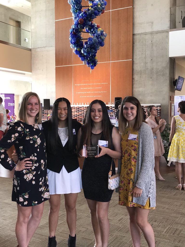 AngiSMares's tweet photo. WO Soccer invited to the Van Andel Institute Purple Community Banquet for their work on the purple power event they hosted. #gowo #vanandelinstitute #purplepower #cancerresearch #hope https://t.co/MtcnVj00e0
