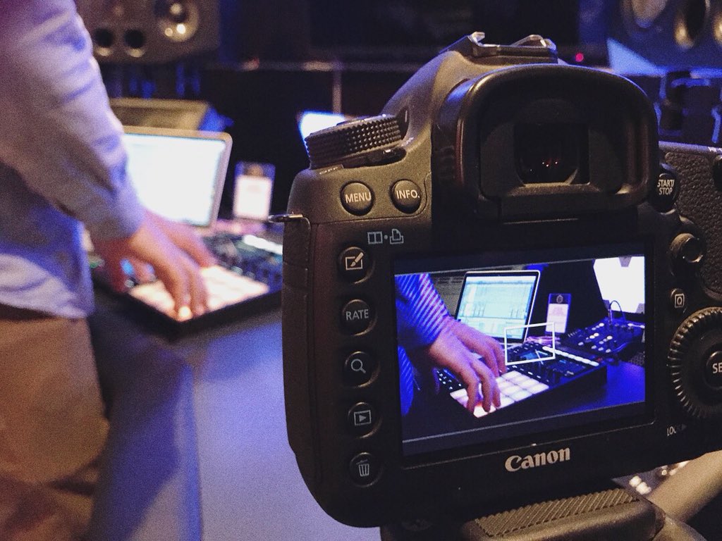 The ADSR crew filming some new tutorials with the talented @cobyashpis on @nativeinstruments #MASCHINE