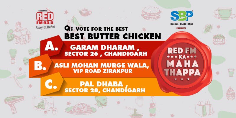 redfmchandigarh's tweet photo. What came first ? An egg or a chicken ? We don’t care , we are punjabi ; we eat both with lots of butter. Download Red FM app and tell us your favourite Butter Chicken in tricity. For next category listen to Red FM ka #Mahathappa .Stay tuned to Superhits 93.5 @RedFMIndia https://t.co/P8EAXFxlsO