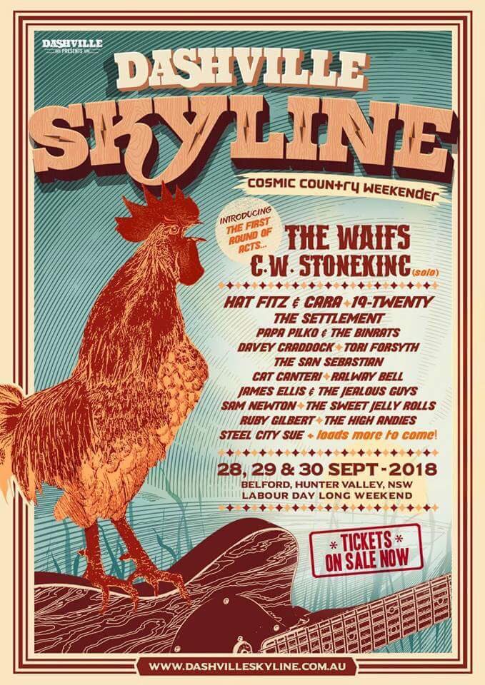 CatCanteri's tweet photo. Dashville Skyline Baby! What a lineup! @TheWaifs @CWStoneking plus buddies @Hatfitzcara James Ellis and The Jealous Guys and Steel City Sue! Pumped to play hang with old mates and make some new ones @The_Gum_Ball #DashvilleSkyline2018 https://t.co/75QaxxXEBc