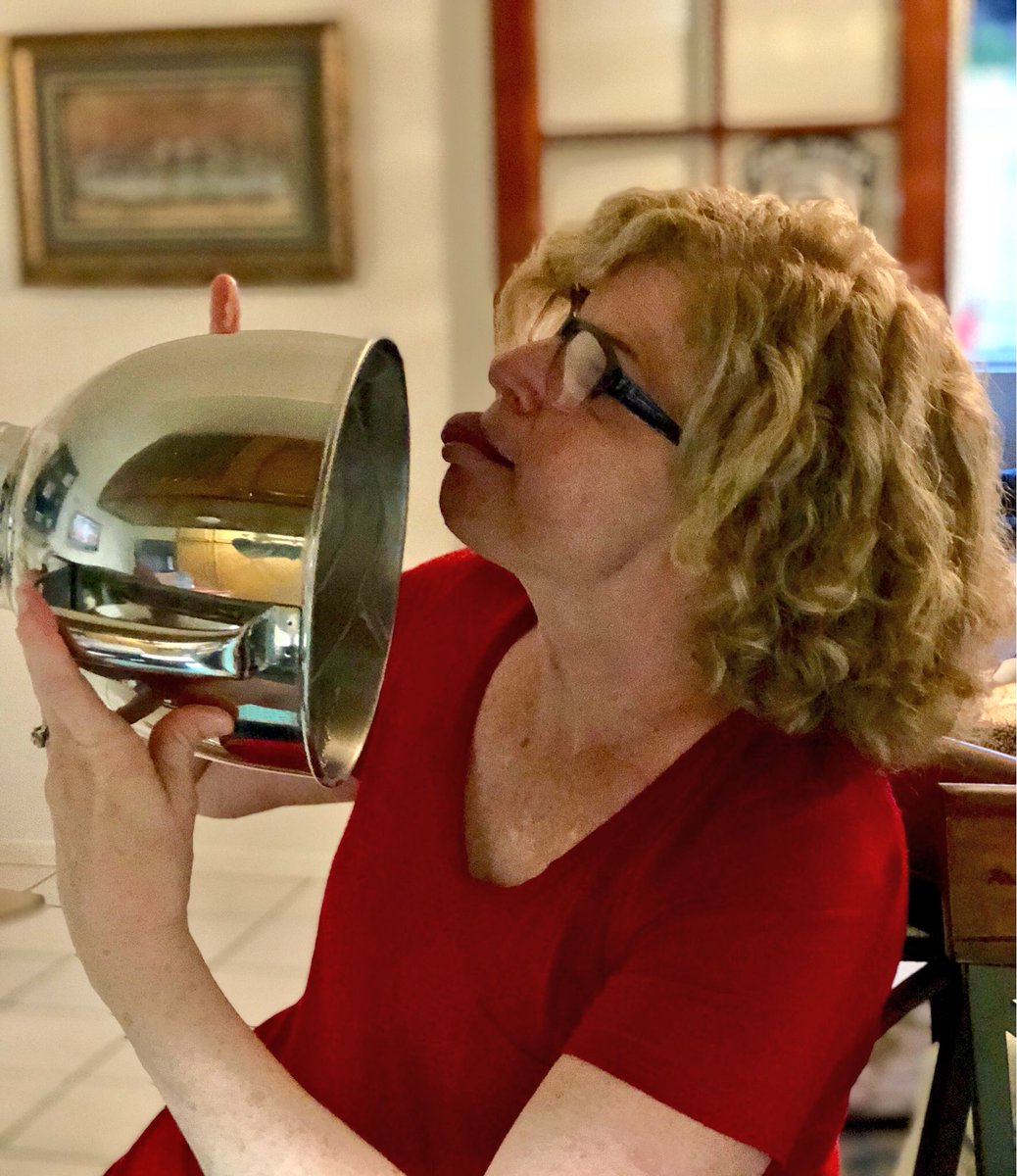 bullpenbabe's tweet image. We win!!! @liddyloree was so excited after recording the #HellsBelles podcast that she licked the cupcake bowl clean! (Yes, I’m making cupcakes AGAIN!)