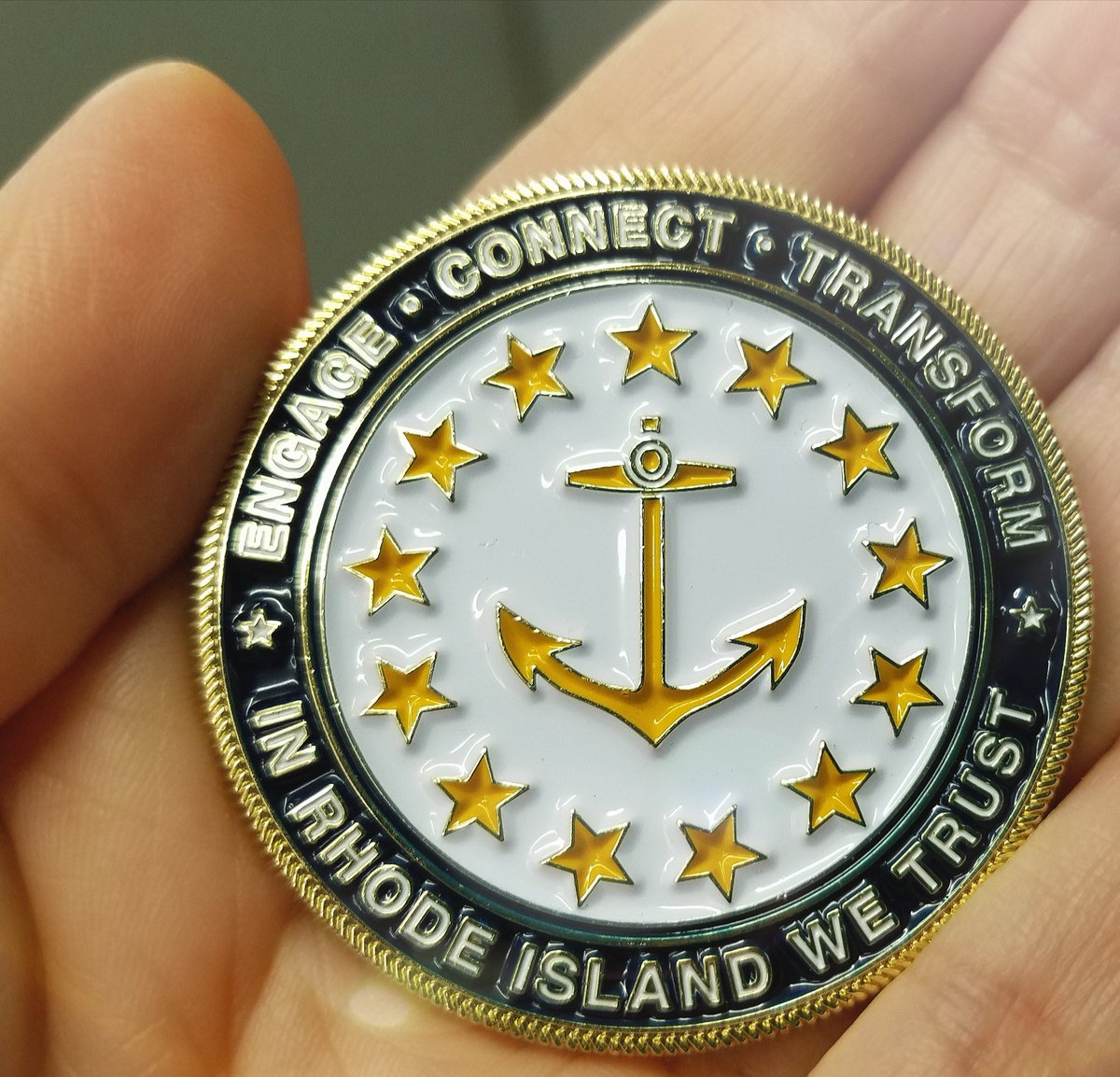 Feeling extremely humble to have gotten the LRI Coin today for been there at the beginnings of the LRI Strengths journey in 2014... Thank you <a href="/makeRIstronger/">Make RI Stronger</a>, what a transformational journey.

Engage, Connect, Transform! In Rhode We Trust!! We are <a href="/LeadershipRI/">@LeadershipRI</a>