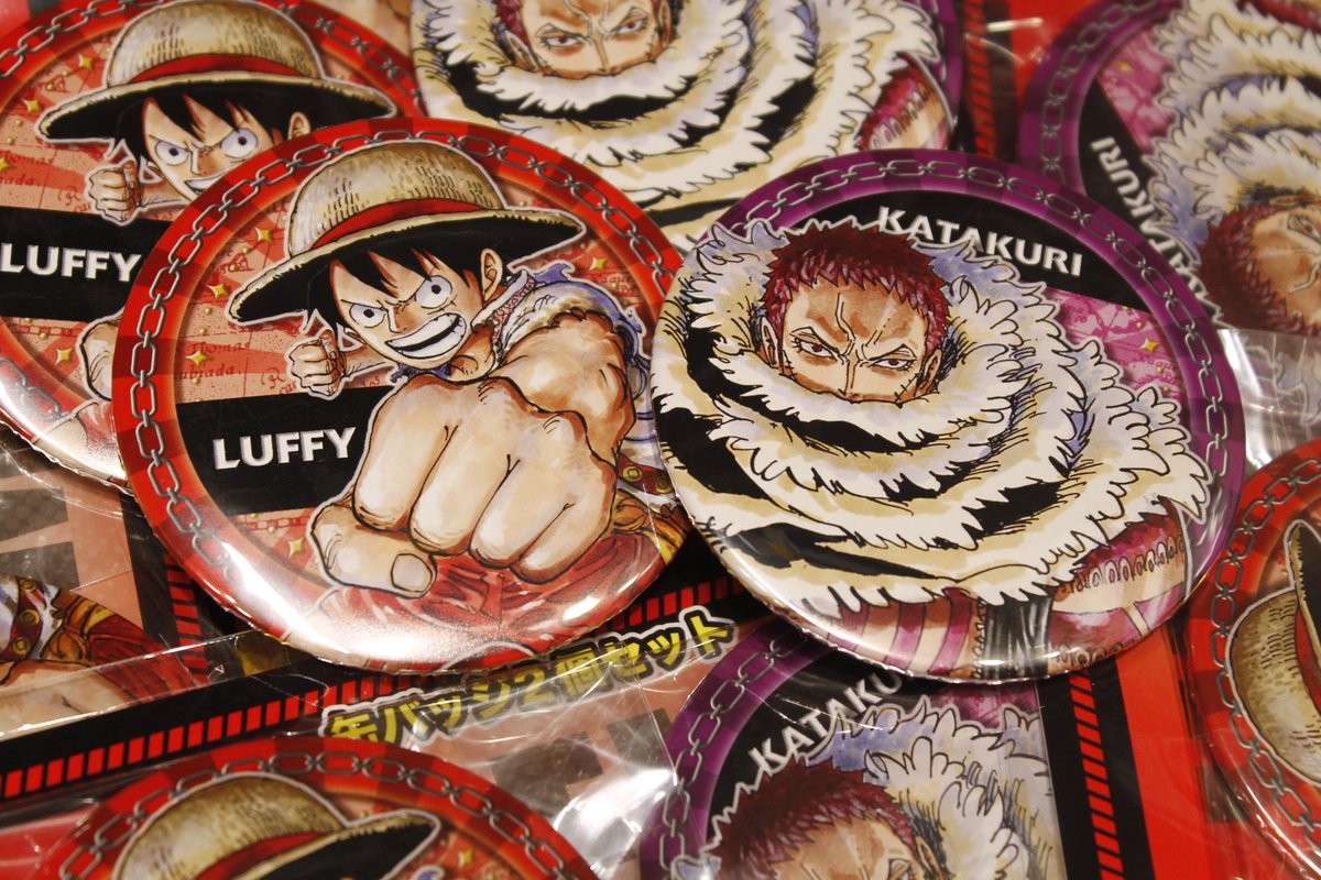 再入荷】原画商品 缶バッチ2個セット ルフィ&カタクリ/ゾロ＆サンジ