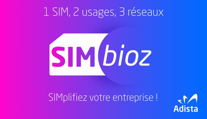 Adista lance SIMbioz, solution innovante de connectivité et de téléphonie mobile.
Basée sur les SIM Adista, SIMbioz SIMplifie votre entreprise !
simbioz.fr
