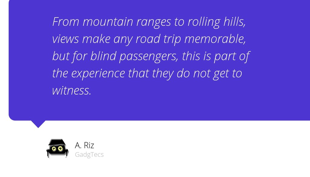 GadgTecs's tweet image. Feel The View by Ford – A Window View For Blind Passengers bit.ly/2JH2VJa #visuallyimpaired #Blind #Feeltheview