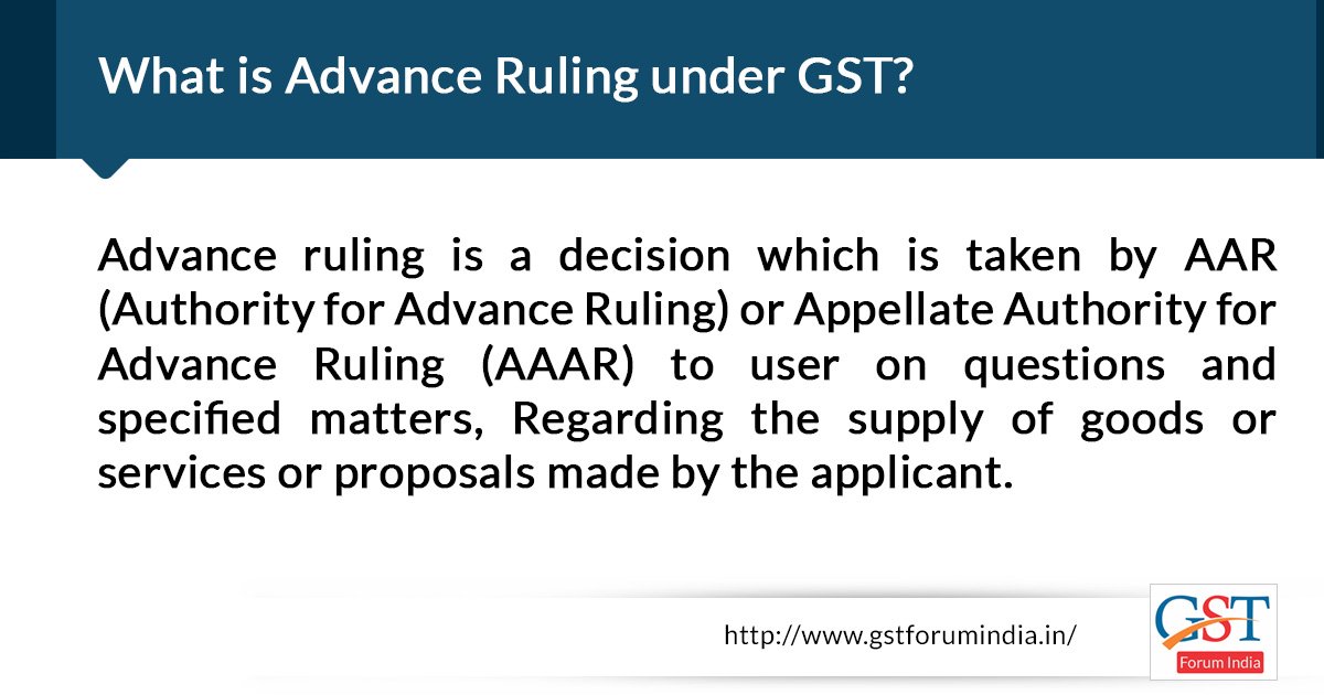 gst_discussion's tweet image. Know more faqs on advance ruling under GST here: bit.ly/2MqXTTb
#gstforum #gstindiaforum #gstfaqs